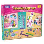 Imagimake Fabulous Craft Kit-Arts & Crafts Kids Ages 6-8-Suncatcher Kits Kids-Glass Painting,Paper Quilling Kit,Stamp Kids- Princess,Unicorn Toys- Gifts 5,6,7,8,9 Year Old Girls - Multicolor