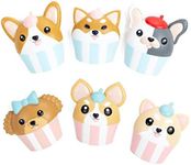 DANVON Cute Dog Fridge Magnets,3D Funny Puppy Refrigerator Magnets by Resin,Handmade Strong Hold Decorative Magnets Stickers for Home Kitchen Office Whiteboard Locker Car 6 Pcs¡­