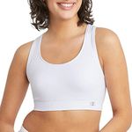 Champion Women's Freedom Seamless Racerback Sports Bra, White, Medium