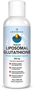 Premium Liposomal Glutathione Supplement | Liquid Reduced L Glutathione 500mg | Detox, Immune Support, Brain Function, Anti-Aging, Skin Lightening | Non-GMO Sunflower Lecithin | Soy-Free & Vegan
