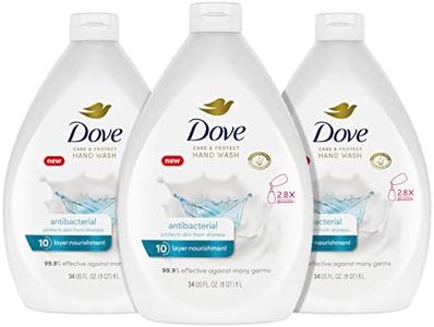 Dove Antibacterial Hand Wash Care & Protect Pack of 3 Protects Skin from Dryness, Moisturizers More Than The Leading Ordinary Hand Soap, 34 oz