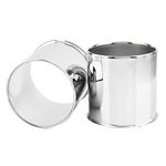 Rheedal 2Pcs 4.25inch Trailer Wheel Center Cap Push Through 4.25" Bore 4.27" Tall Open End Hub Cap for Truck SUV RV Wheel Rim, Chrome Wheel Cover