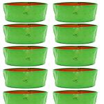 4K argo Orange, Green Terrace Gardening Grow Bag (18X6 Inches, Green and Orange) - Pack of 10