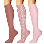 DRESHOW Compression Socks For Men & Women 3/7 Pairs is Best Support for Athletic,Running, Flight Travel,Cycling