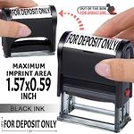 Bertiveny for Deposit Only Self Inking Stamps for Business Supplies Office Bank Stamps for Deposit Only Custom Rubber Business Stamps for Deposit Only Stamps for Checks,Black(for Deposit ONLY Stamp)