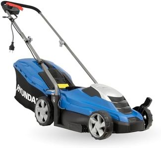 HYUNDAI Elektro-Rasenmäher LM3301E mit Mulchfunktion, Elektromäher, Mulcher, Mäher (33cm, 1300W, 35L Korb, 5-fache zentrale Höhenverstellung)