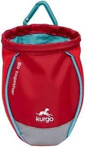Kurgo Go Stuff It Dog Treat Bag, Training Treat Pouch Bag for Dogs, Treat Pouches for Pets, Hands-Free Pouch Waist, Reflective, Includes Carabiner (Chili Red)