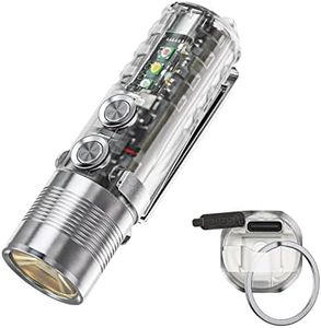 RovyVon Aurora A28 2nd USB-C EDC Flashlight, 6500K Cool White Max 1000 Lumen, 850mAh Rechargeable Small Flashlight, with Red/White/ 365nm Sidelights, Momentary On, Ideal Flashlight for Camping