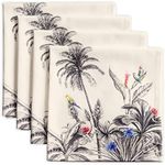 Maison d' Hermine Napkins 20"x20" 100% Cotton Decorative Washable Table Cloth Napkin for Gifts, Kitchen, Party, Wedding, Restaurant & Camping, Amazonia - Thanksgiving/Christmas (Set of 4)