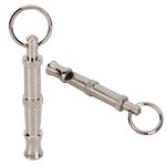 PSK PET MART Dogs Aluminium Alloy Puppy Toys Training Obedience Sound Colorful Whistle Available Compact and Portable Alarm (Set of 2, Random Colour)