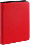 Rayvol Premium 9-Pocket 504 Card Binder, Ringless Trading Card Album Folder - Side Loading Black Page Pocket Binder for TCG (9-Pocket, Red)