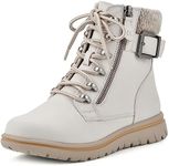 CLIFFS BY WHITE MOUNTAIN Women's Shoes Hearten City Hiker Boot, Winter White/Fabric, 8 Wide