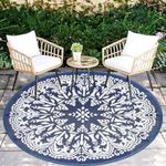 Homcomoda Round Outdoor Rugs for Pa