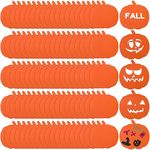 Fulmoon 100 Pcs Pumpkin Cutouts Paper 7.87"x 7.87" Thanksgiving Pumpkin Shape Cut Out for Fall Harvest Autumn Halloween Thanksgiving Party Classroom Decor Bulletin Board Craft Project(Orange)