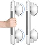 LORESJOY 2 Pack Suction Bathroom Grab Rails, Anti Slip Shower Grab Bar Handle, Suction Grab Bar Handrails, Hand Rail, Safety Hand Rail Support for Tub