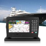 GPS Navigation for Boat, 7 inch Color Display Multifunction Fish Finder Chartplotter, Marine Navigator with Chart, 200 Routes and 10,000 Waypoints, GPS Navigation Locator