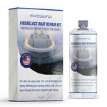 cocomfix Gel Coat Repair Kit for Boats, Marine Fiberglass Repair Kit for Boats (White), Ultra Strong Epoxy Filler - Quickly Fix Holes, Chips and Deep Cracks. for Fiberglass, Acrylic, Porcelain, Enamel