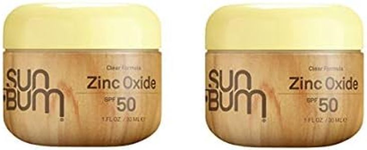 Sun Bum Original Moisturizing Sunscreen Clear Zinc SPF 50 | Vegan and Reef Friendly | Octinoxate & Oxybenzone Free | Broad Spectrum UVA/UVB Sunscreen with Vitamin E | 1 oz | Pack of 2