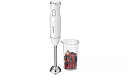 Cookworks Immersion Hand Blender Mixer With 550ml beaker, Detachable Blades And Shaft - Lightweight - Turbo Button - Pulse Function - Stainless Steel - 1 Year Manufacturer's Guarantee