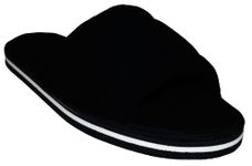 RIBBACO BLACK COMFORTABLE SLIPPERS (Open Toe, numeric_11)