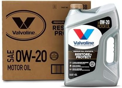 Valvoline Restore & Protect Full Synthetic 0W-20 Motor Oil 5 QT, Case of 3