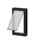 Endura Flap E2 Single Flap Pet Door for Door Installations | Stylish for Interior & Exterior Doors | Durable Aluminum Frame & Weatherproof Dual-Layer Flap | Black, Medium, Single Flap