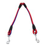 Double Dog Leash Coupler, 360° Rotation Dog Lead Splitter for 2 Large Medium Small Puppy Dogs