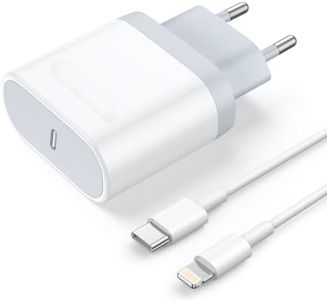 Cargador iPhone - Certificado MFi - 20W Cargador USB C Carga Rapida y 2M Cable iPhone, Cargador Rápido Pared Corrient TORTOISE LOOK Enchufe para iPhone 14/14 Pro/14 Pro Max/13/12/11/XR/XS MAX/X/iPad