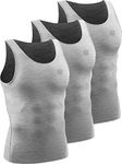 NELEUS Men's 3 Pack Athletic Compression Under Base Layer Sport Tank Top