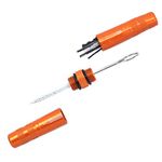 KOM Cycling Tubeless Tire Repair Kit for Bikes – 8 Colors! Fixes Mountain Bike and Road Bicycle Tire Punctures – Includes Tire Repair Fork and Reamer, 8 Bacon Strips. Tubeless Bike Tire Repair Kit (Orange)