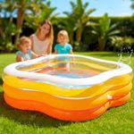 Toy Imagine Beach Wave Holi Inflatable Pool 5 Sided with See-Through Sidewalls and Summer Bright Colour in Star Shaped for Children|Outdoor&Indoor Bath Tub for Kids/Bathing Tub|Portable & Foldable