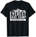 Everest Base Camp Coordinates Mt Everest Mountain Climbers T-Shirt