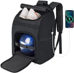 Ciihars Bowling Backpack, Single Bowling Ball Bag with Shoe Bag Up to Size 16, Bowling Accessories Gifts for Bowling Lovers,Bowling Bag with Padded Ball Holder(BLACK)
