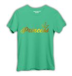 Hangout Hub Girl's Cotton Regular Fit Round Neck Tshirt |Princess Printed | Family travel Holiday Kids T shirts |Green Girl 4-6Yrs|Set Of 1