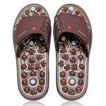 BYRIVER Acupressure Slippers Sandals Women Men, Reflexology Foot Massager for Pain and Circulation, Plantar Fasciitis Massager Gifts for Mum dad (03S)