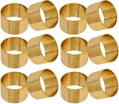 SKAVIJ Handmade Napkin Rings Set of 50 for Dinner Parties, New Year, Christmas, Dining Table Decoration Napkin Holder (Gold)