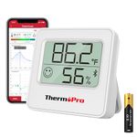 ThermoPro TP357 Digital Hygrometer Indoor Thermometer of 260FT, Bluetooth Thermometer Humidity Meter with Smart App, Room Thermometer Humidity Gauge with Temperature Humidity Sensor