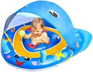 Baby Pool Float with Canopy Infant Float 6-24 Months Baby Swimming Float for Pool Toddler Pool Float with Shade UPF50+ Sun Protection Inflatable Pool Toys with Adjustable Safety Seat (Standard)