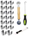 Screen Door Tool Kit - 20 Pieces Screen Installer Clips with Screen Rolling Tool and Removal Door Hook Screen Repair of Kit Mechanic Tools Set for Installing Window (Screen Tool Kit)