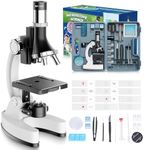 100X-1200X Kids Microscope Kit for Children: Kid Microscope for Teenagers STEM Biology Discovery - Science Experiments Microscopio Set with Slides, Metal Frame, Box Educational Gift For Child 8-12