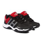 Lancer Mens INDUS-215 Black RED Running Shoe - 10 UK (INDUS-215BLK-RED-10)