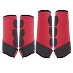 SKYCY Brushing Boots for Horse,Splint Boots for Horses,Neoprene Horse Boots Leg Wraps for Horses,Horse Boots Set of 4 Horse Boots,Affordable Horse Leg Wraps Protection Boots Treats for Sprains Bites.