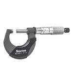 Starrett T444.1XRL-1 Outside Micrometer, Ratchet Stop, Lock Nut, Carbide Faces, 0.0001" Grad