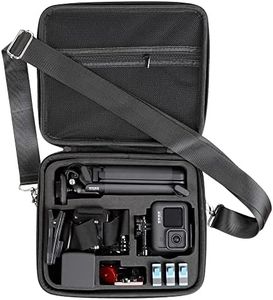 PellKing Hard Case for GoPro Hero 13/12/11/10/9/8/7/2018/6/5 Blcak/4 Silvery Action Camera, Accessories Carrying Storage Shoulder Bag With Strap for DJI Osmo Action 5/4/3 Insta360 Ace Pro