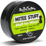 Holistic Hound Mite-ee Stuff Mite Treatment for Dogs, Horses & Rabbits - 100% Natural Balm That Repels and Treats Skin Mites - Heals, Soothes and Prevents Itching - 50ml Easy-Apply Balm