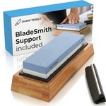 Premium Sharpening Stone- 2 Side Whetstone 1000/6000 - Knife Sharpening Stone- Nonslip Bamboo Base, Angle Guide & eBook