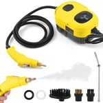 Irishom Steam Cleaners - 2500W High Pressure & High Temperature Pressurized Steam Cleaning Machine 1.1L 3 Bar Portable Handheld Steam Cleaner with 3 Brush Heads for Home Use/Car Detailing