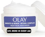 Olay Smooth & Renew Retinol Face Moisturizer, 2 oz Fragrance Free Night Cream for Fine Lines and Wrinkles with Retinoid Complex, Recyclable Eco Jar Packaging, Value Size