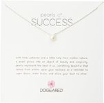 Dogeared Pearls of Success, Small White Pearl, Silver Chain Necklace, 16"+2.5" Extender