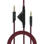 Mcbazel Replacement Audio Aux Cable Cord with Volume Control for Astro A10/A30/A40 Gaming Headset PS5/PS4/Xbox One/Xbox Series S/X/PC/Smartphone via a 3.5mm jack – Black&Red(2M)